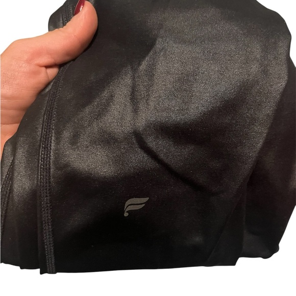 Fabletics Black Pleather Leggings - Picture 3 of 5
